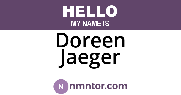 Doreen Jaeger