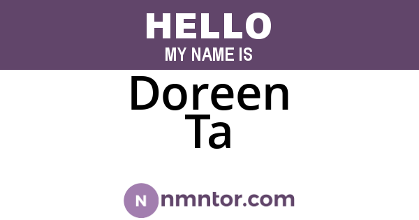 Doreen Ta