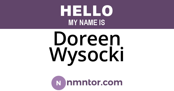 Doreen Wysocki