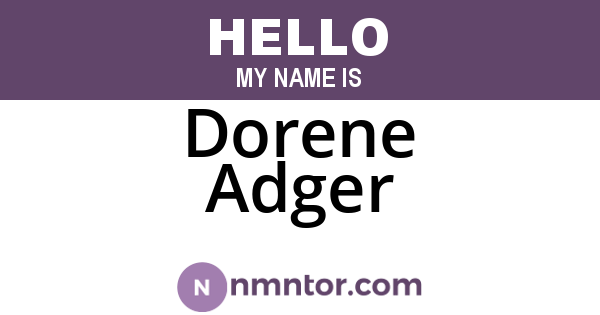 Dorene Adger