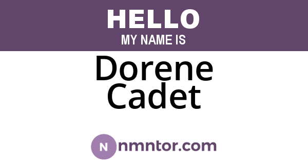 Dorene Cadet