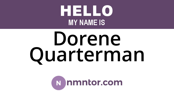 Dorene Quarterman