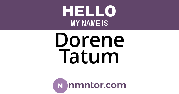 Dorene Tatum