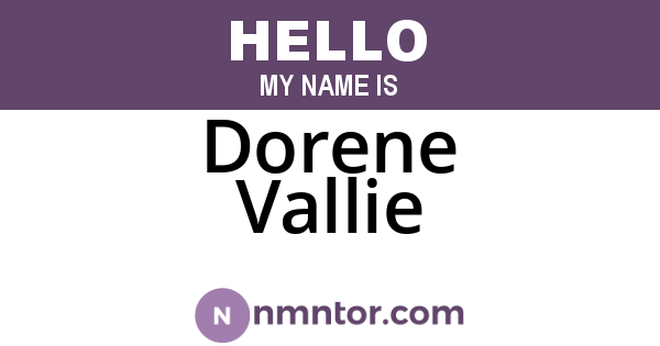 Dorene Vallie