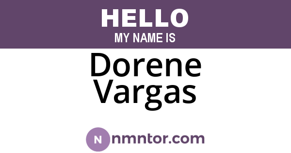 Dorene Vargas