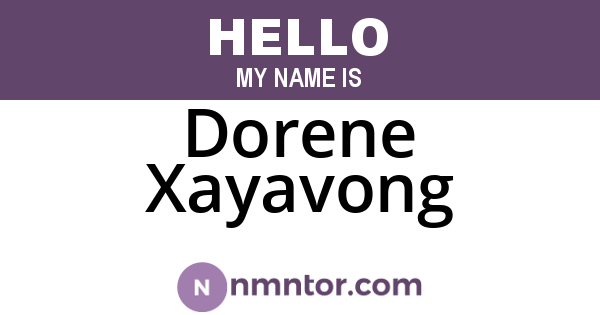 Dorene Xayavong