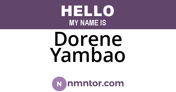 Dorene Yambao