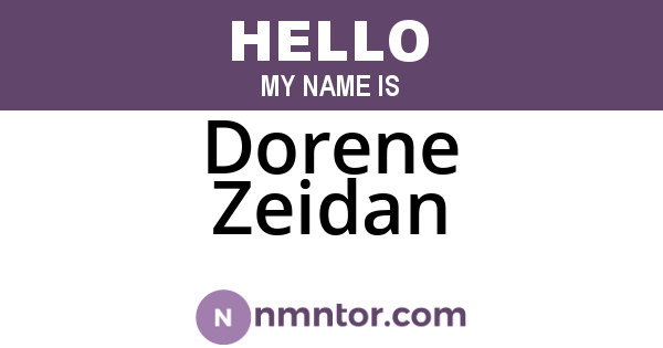 Dorene Zeidan