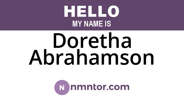 Doretha Abrahamson