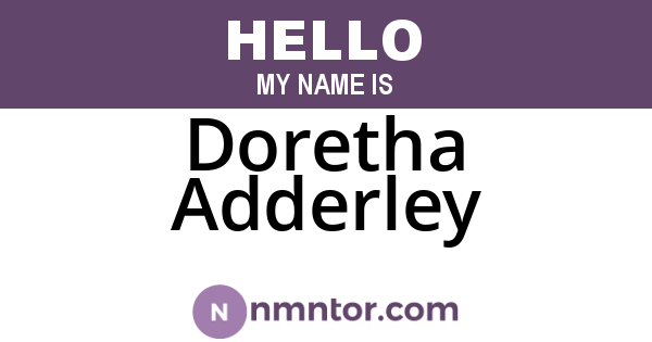 Doretha Adderley