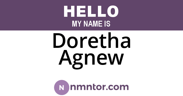 Doretha Agnew