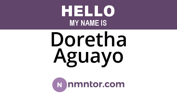 Doretha Aguayo