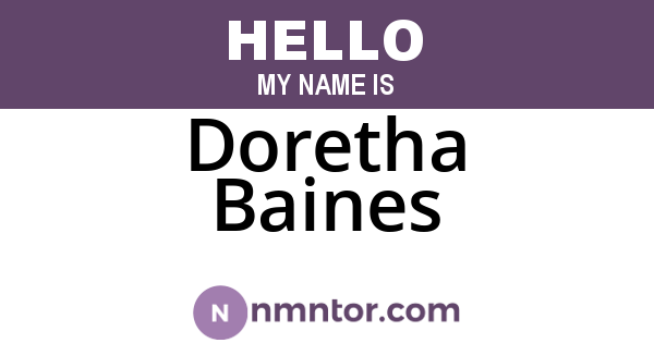 Doretha Baines