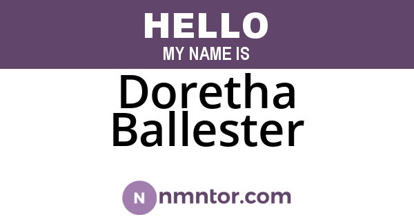 Doretha Ballester