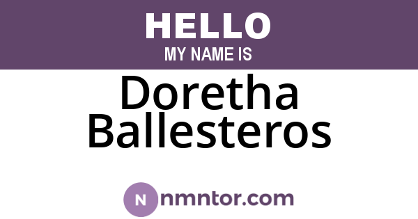 Doretha Ballesteros