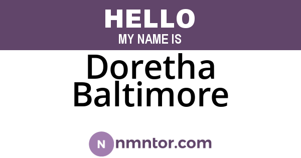 Doretha Baltimore