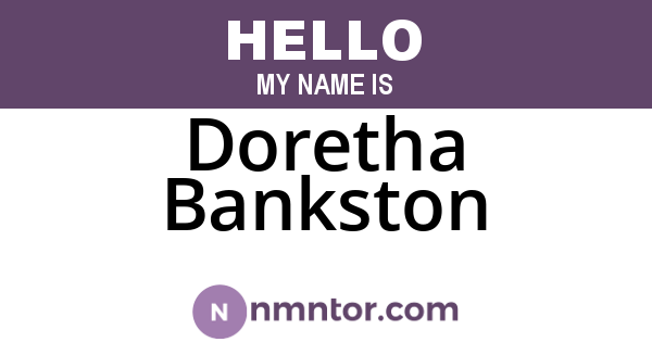 Doretha Bankston
