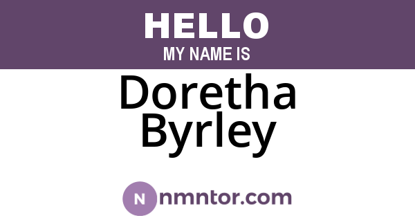 Doretha Byrley