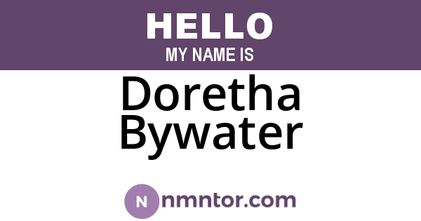 Doretha Bywater