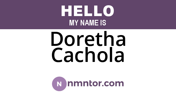 Doretha Cachola