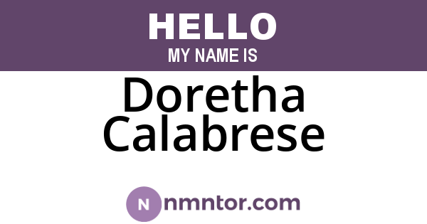 Doretha Calabrese