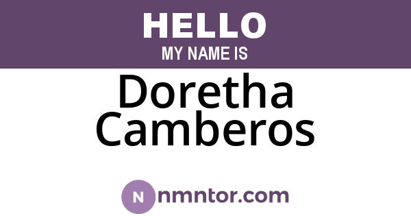 Doretha Camberos