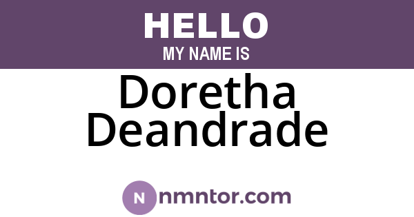 Doretha Deandrade