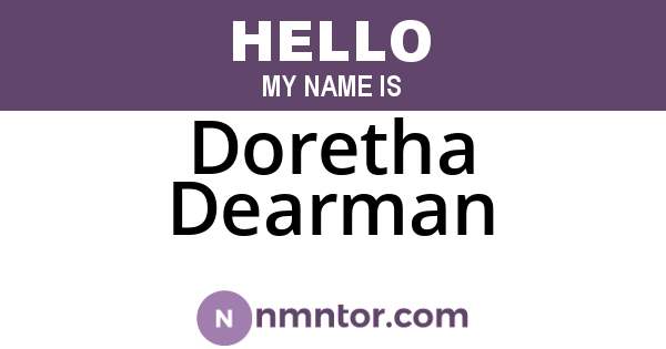 Doretha Dearman