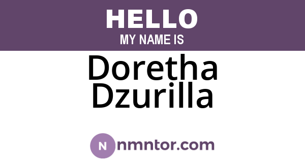 Doretha Dzurilla