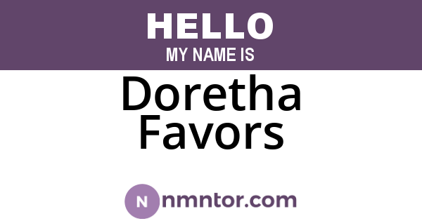 Doretha Favors
