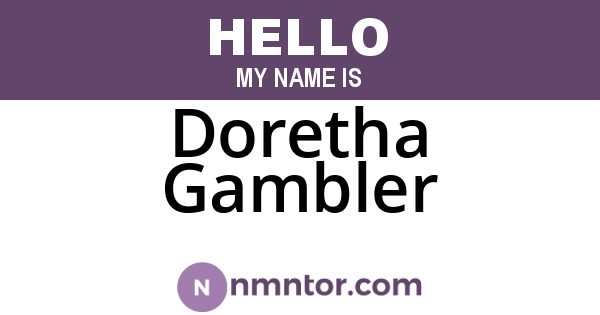 Doretha Gambler