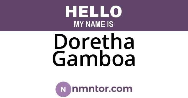 Doretha Gamboa
