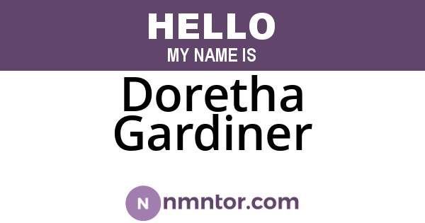Doretha Gardiner