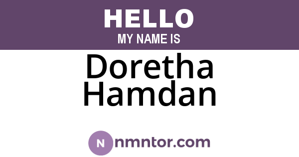 Doretha Hamdan