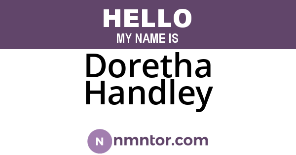 Doretha Handley