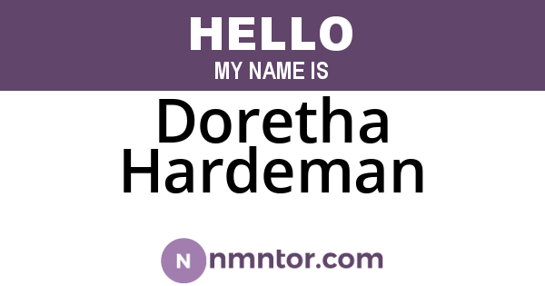 Doretha Hardeman