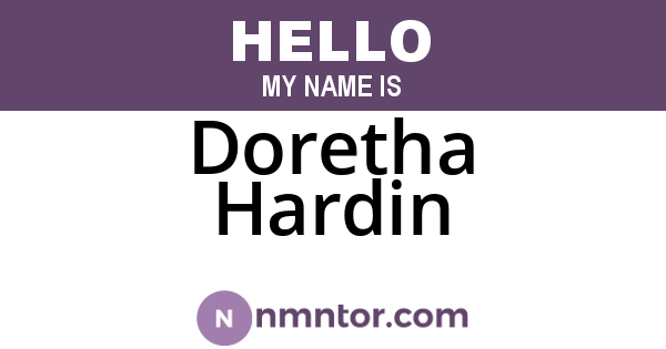 Doretha Hardin