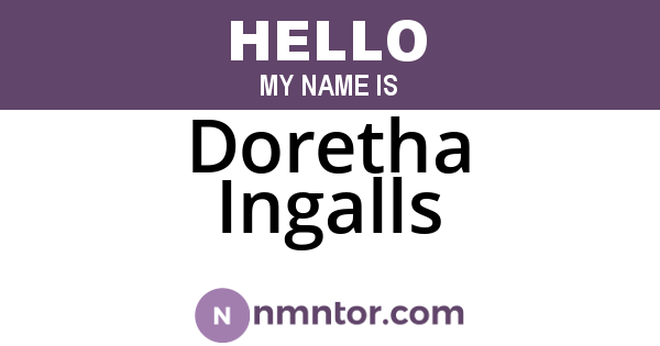 Doretha Ingalls