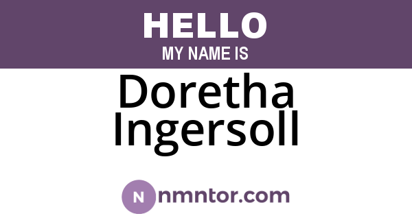 Doretha Ingersoll