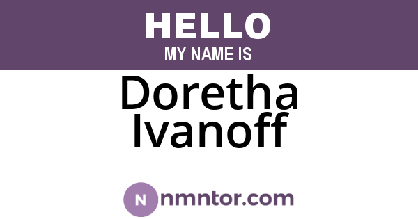 Doretha Ivanoff
