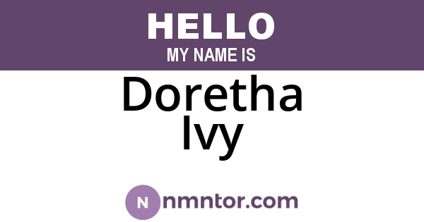 Doretha Ivy