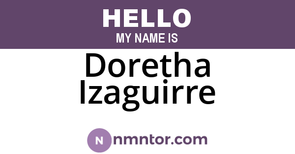 Doretha Izaguirre