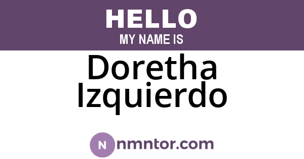 Doretha Izquierdo