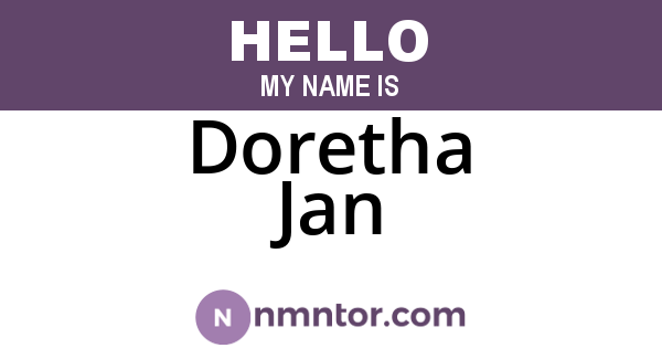 Doretha Jan