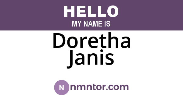 Doretha Janis