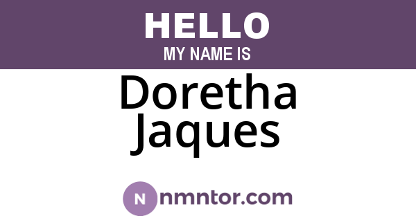 Doretha Jaques