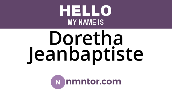 Doretha Jeanbaptiste