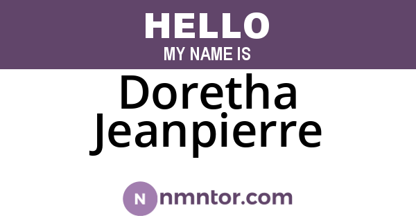 Doretha Jeanpierre