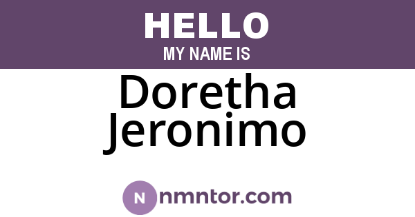 Doretha Jeronimo
