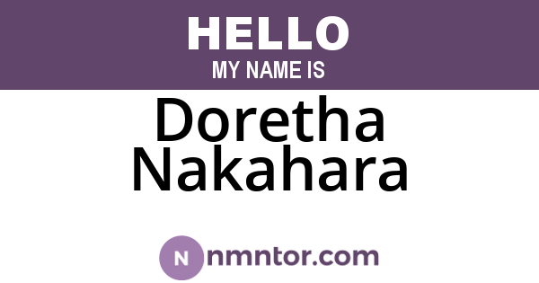Doretha Nakahara